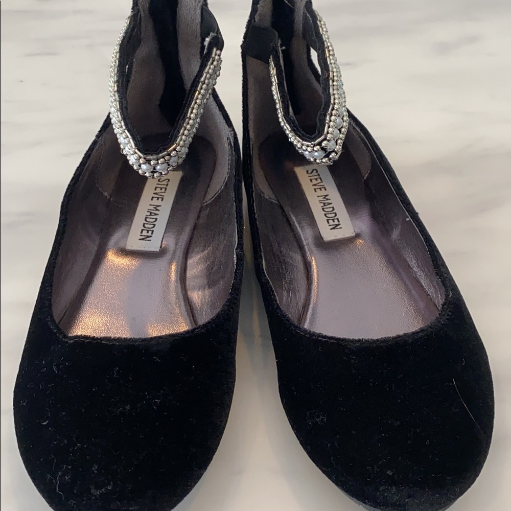 Suede Mary Jane flats